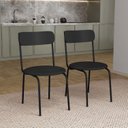 Ver imagem 1 de Kit 2 Cadeiras de Jantar Ergonômicas 188 em Aço Carbono Preto
