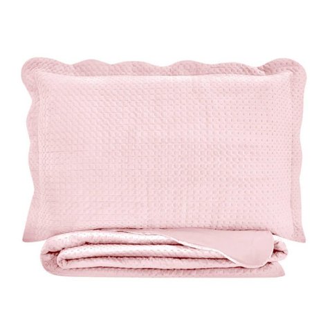Colcha King Neo Velvet Microfibra Rosé 3 peças - Camesa 18020.05.8673