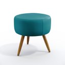 Ver imagem 4 de Kit Poltrona Namoradeira e 2 Poltronas Beta com Puff Solar Suede Azul Turquesa Aradecor