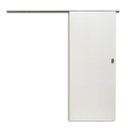 Ver imagem 2 de Kit Porta de Correr Colmeia Eucaplac Branco Somad 210 x 82 Trilho Alumínio Branco
