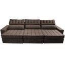 Ver imagem 5 de Sofá Retrátil e Reclinável 4,15m Cama inBox Big Star com SoftGel D40 Velupluma Café