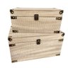 Caixa Baú De Madeira Decorativa 40/34cm Decoração Kit 2pc - 1