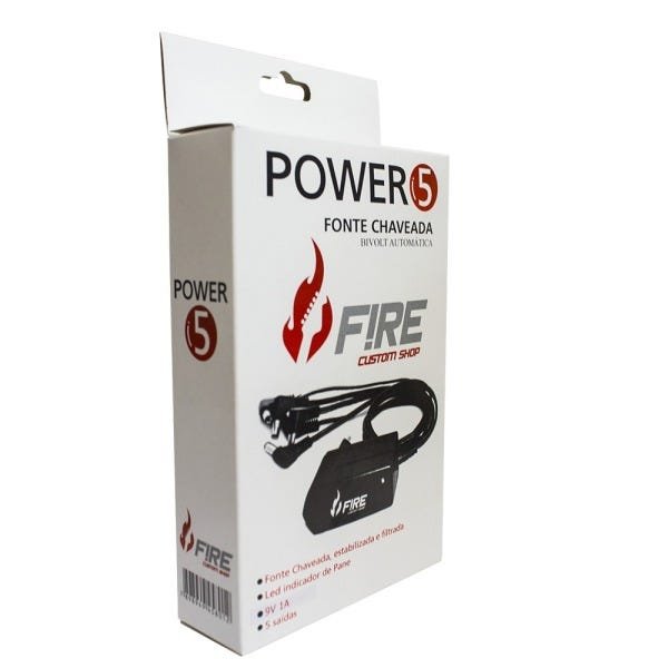Fonte 9v Fire Power 5 Mk2 Chaveada Bivolt Para Até 5 Pedais - 1