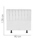 Ver imagem 2 de Cabeceira Estofada Kiara 90cm Solteiro Box Quarto Corino Branco - Gat Magazine