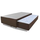 Ver imagem 1 de Cama Box Bicama Auxiliar Solteiro Corino Espuma 8cm 40x78x188 Marrom