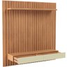 Painel Suspenso Ripado Tb181 Pradel 178 Cm (largura) em Mdf Cor Freijó e Off White 2 Gavetas - 2