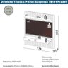 Painel Suspenso Ripado Tb181 Pradel 178 Cm (largura) em Mdf Cor Freijó e Off White 2 Gavetas - 4