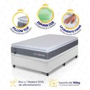 Ver imagem 4 de Conjunto Box Baú Branco Luanda Cinza Espuma D28 Solteiro 96x203x69 - King House
