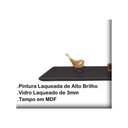 Ver imagem 3 de Aparador Pés Palito com Vidro Laqueado 100cm Preto