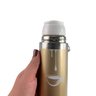 Garrafa Térmica Inox 350ml Com Tampa Academia Lancheira Café Chá Suco Água Dourada - 3