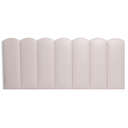 Ver imagem 3 de Cabeceira Casal Modulada Nuvem Cama Box Corino Marfim