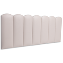 Ver imagem 1 de Cabeceira Casal Modulada Nuvem Cama Box Corino Marfim