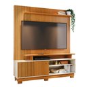 Ver imagem 2 de Painel para Tv Ariel com Rack Ideal para Tv até 65":cinamomo e Off White