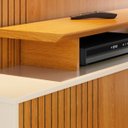 Ver imagem 4 de Painel para Tv Ariel com Rack Ideal para Tv até 65":cinamomo e Off White