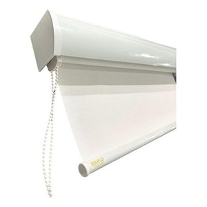 Cortina Rolo Blackout 0% Janelas 1,40 L X 1,40 a com Bando:esquerdo/branco