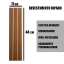 Ver imagem 5 de Painel Placa Ripado 44x11cm Colante Kit C/10 Painéis em Mdf:ripado Freijó (caramelo)