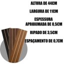 Ver imagem 4 de Painel Placa Ripado 44x11cm Colante Kit C/10 Painéis em Mdf:ripado Freijó (caramelo)