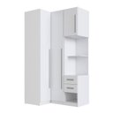 Ver imagem 2 de Guarda Roupa Modulado 100% MDF 3 Peças com Mesa de Cabeceira Esquerda 3 Portas e 2 Gavetas Integrato