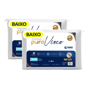 Kit Travesseiro Infantil Puro Visco Baixo Sonos 2 Unidades