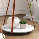 Ver imagem 3 de Mesinha Canto Lateral Decorativa Redonda Sofia Pés Ferro