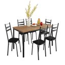 Ver imagem 2 de Conjunto Sala de Jantar Mesa Retangular Tampo BP com 6 Cadeiras Adriana Preto/Demolição