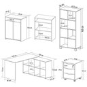 Ver mais imagens de Conjunto Escritório Home Office 4 Peças Side A06 Preto - Mpozenato
