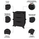 Ver imagem 6 de Conjunto Escritório Home Office 4 Peças Side A06 Preto - Mpozenato
