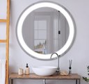 Ver imagem 1 de Espelho 4mm Banheiro Led 3 Cores Frio Neutro e Quente 90 Redondo Bivolt Grande 90cm