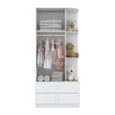 Ver imagem 4 de Guarda Roupa Infantil Labirinto 2 Portas e 2 Gavetas Branco - Móveis Henn