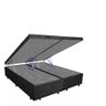Base Box Baú Casal Luxo Blindado Bipartido Nk Camas Suede Preto 49x138x188 - 4