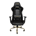 Ver imagem 1 de Cadeira Gamer Giratória Couro Sintético Preto / Dourada Mymax - Mx7 Golden Edition