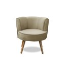 Ver imagem 2 de Poltrona Para Sala Decorativa Isadora Suede Bege Madelina Decor