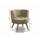 Ver imagem 3 de Poltrona Para Sala Decorativa Isadora Suede Bege Madelina Decor