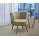 Ver imagem 1 de Poltrona Para Sala Decorativa Isadora Suede Bege Madelina Decor
