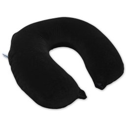 Kit 2 Travesseiro Pescoço Almofada Viagem Travel Plush Nap Preto - 6