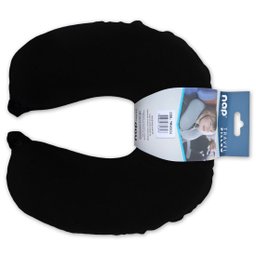 Kit 2 Travesseiro Pescoço Almofada Viagem Travel Plush Nap Preto - 2