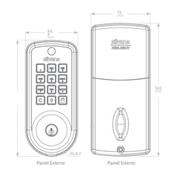 Fechadura Digital Smart Lock Sdd115 Sobrepor - Silvana Niquelado - 7