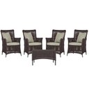 Ver imagem 1 de 4 Poltronas e 1 Mesa Igapó em Alumínio Pintura Preta Corda Náutica Estofado 7