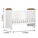 Ver imagem 4 de Berço Americano Mini Cama Mel Branco Acetinado Amadeirado - Carolina