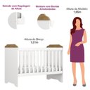 Ver imagem 6 de Berço Americano Mini Cama Mel Branco Acetinado Amadeirado - Carolina