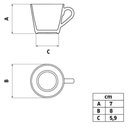Ver imagem 5 de Kit 12 Xícaras de Chá Café com Pires Porcelana 185ml Tramontina Ingrid Padaria Hotel