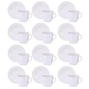 Ver imagem 1 de Kit 12 Xícaras de Chá Café com Pires Porcelana 185ml Tramontina Ingrid Padaria Hotel