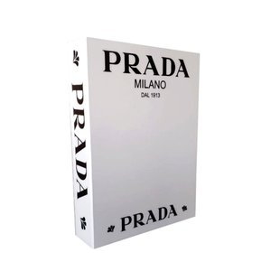 Caixa Livro Porta Objetos Prada Milano 21x28x5cm Texturizada