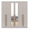 Guarda Roupa Casal 6 Portas com Espelho 230cm Dubai Fendi - Vila Rica - 4