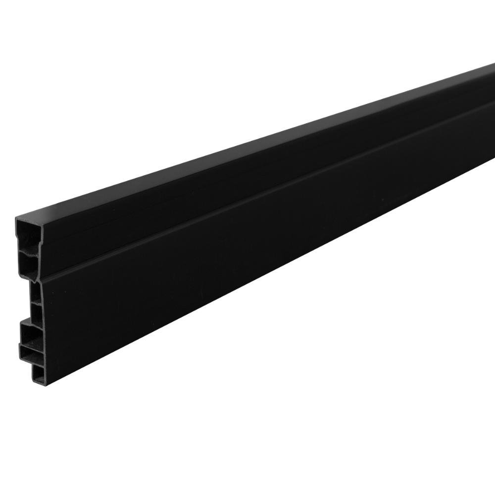 Rodapé de PVC 7cmx15mmx2,40m Master 6 UN Zapinplast - Preto - 2