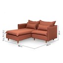 Ver imagem 4 de Sofá Modular 2 Lugares com Chaise e Pé Madeira Sôma CabeCasa MadeiraOriginals