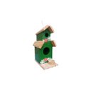 Ver imagem 3 de Mini Casinha Mini Comedouro Mini Casinha Dois Andares de Madeira Decoração