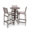 Ver imagem 1 de Conjunto Mesa Bistrô Com 3 Banquetas Para área Externa - Marrom