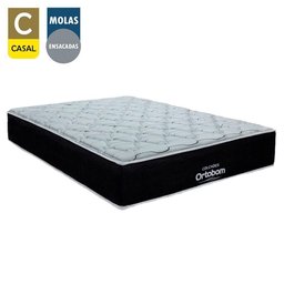 Cama Box Baú Airtech Antares Casal + Colchão de Molas Ensacadas - Ortobom - Spring - 138x188x67cm - 2