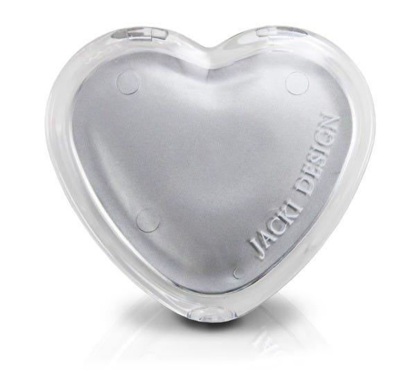 Espelho de Bolsa Coração Prata Jacki Design - 1